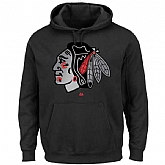 Men's Chicago Blackhawks Game Reflex Pullover Hoodie - Black,baseball caps,new era cap wholesale,wholesale hats